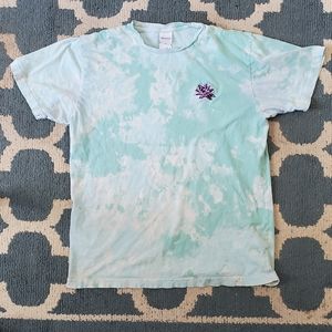 RIPNDIP tucked in tee. Teal (bleach dyed by seller). LARGE. Preloved.